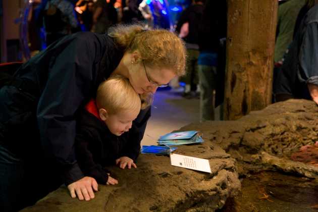 Alex and Molly at the hands-on exhibit