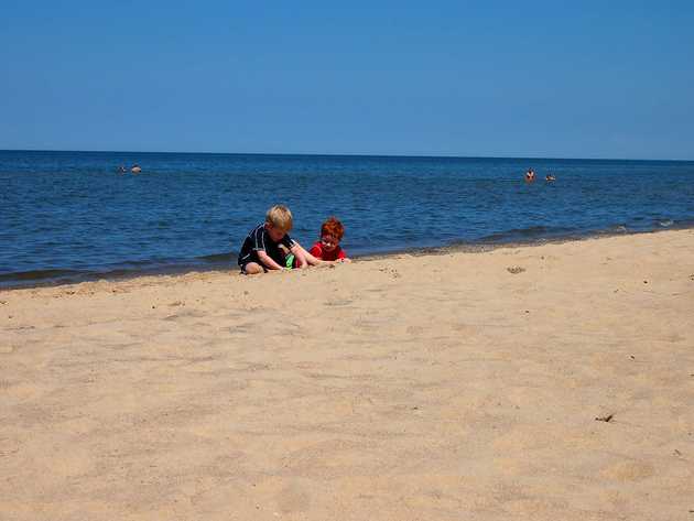 Alex and Patrick at Lake Michigan