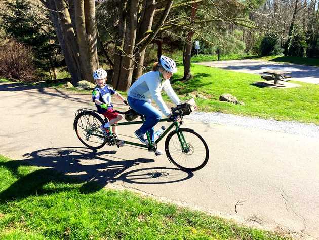 Molly and Patrick on the new bike