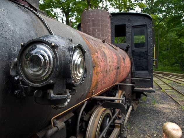 An original narrow-gauge steam engine