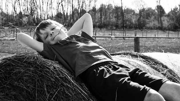 Alex on the Hay
