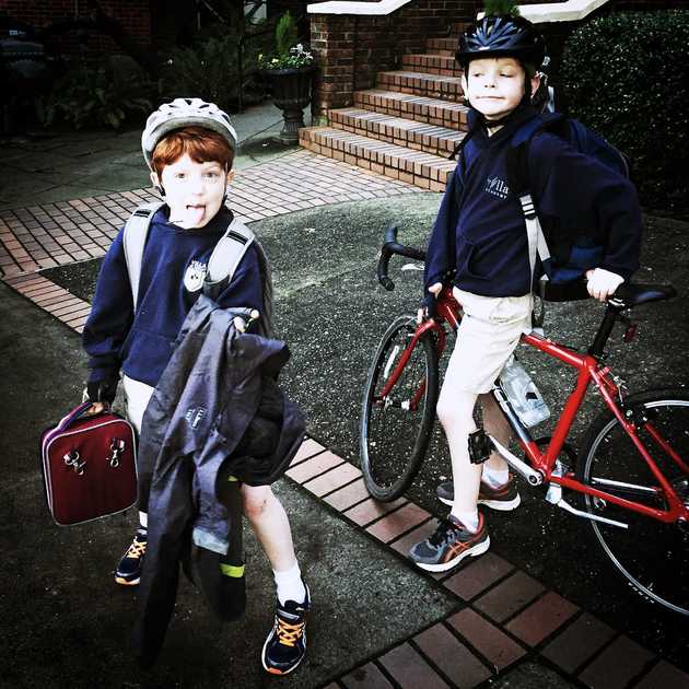 Bike to school in January