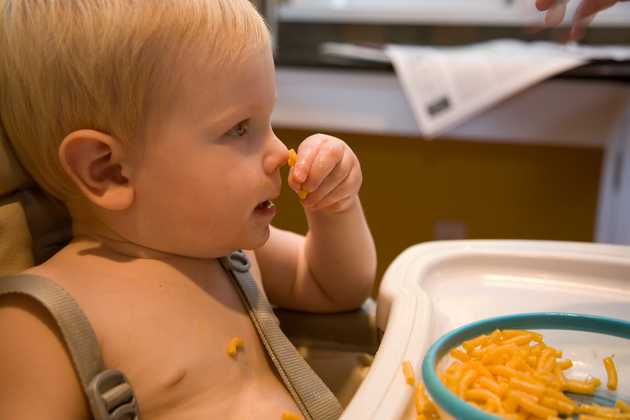 Guess where the macaroni will end up?