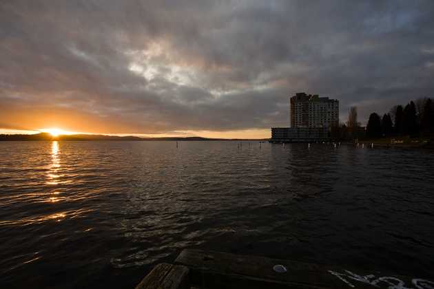 Sunrise over the lake